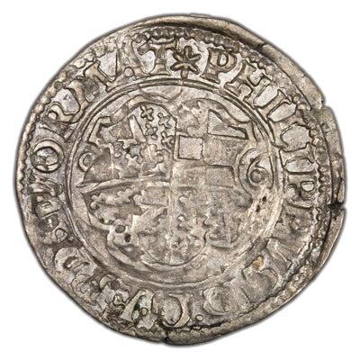 German States Worms Bisphoric 1596 2 Kreuzer Silver Coin