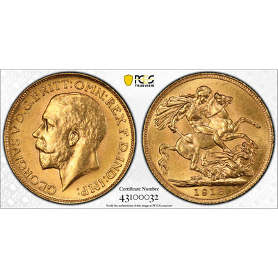 SOLD Canada 1913-C Sovereign Gold Coin - PCGS MS-63