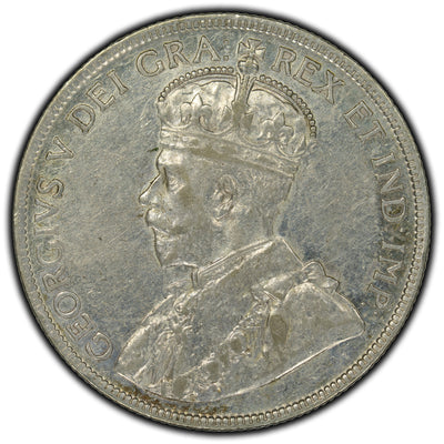 Canada 1929 50 Cents Silver Coin - EF-40