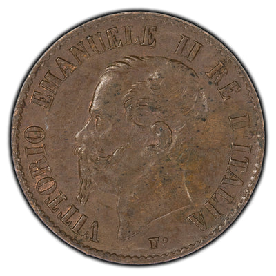 Italy 1867 1 Centesimi Coin KM #1.1