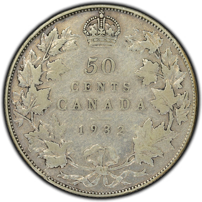 SOLD Canada 1932 50 Cents Silver Coin - Scratch