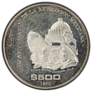 SOLD Mexico 1985 500 Pesos Silver Coin KM #511