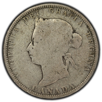 SOLD Canada 1883-H 25 Cents Silver Coin - G-4