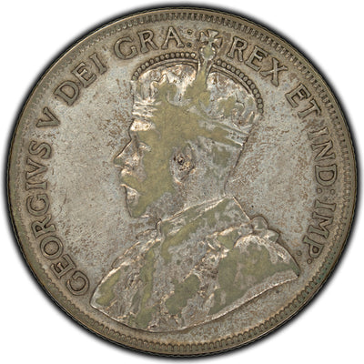 SOLD Canada 1932 50 Cents Silver Coin - VG-10