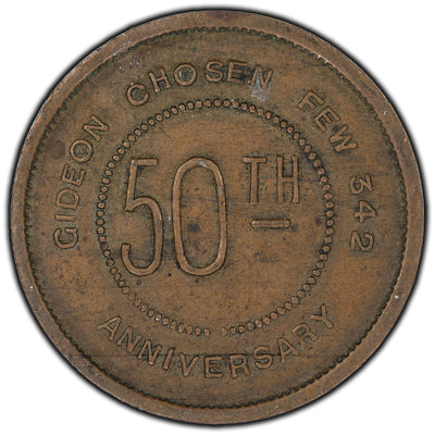 United States 1925 Gideon Chosen Few Semi Centennial Token