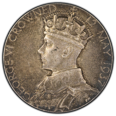 Great Britain 1937 King George VI Coronation Silver Medal Eimer #2046b