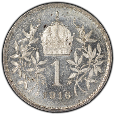 Austria 1916 Corona Silver Coin KM #2820