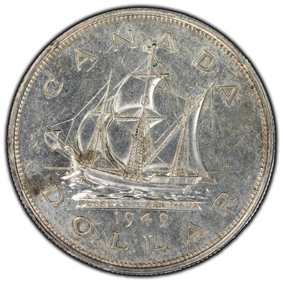 SOLD Canada 1949 $1 Dollar Silver Coin - AU-50