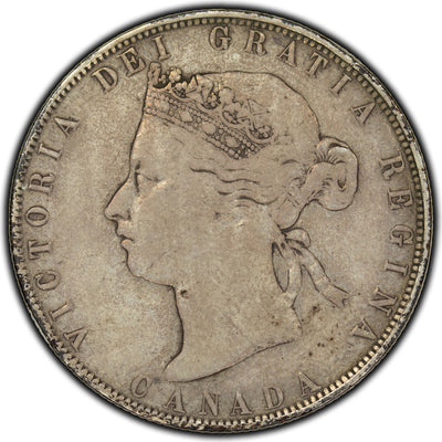 SOLD Canada 1870 LCW 50 Cents Silver Coin - VG-10