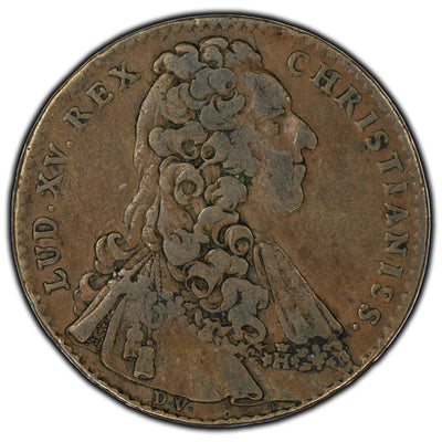 France Burgundy 1740 Louis XV Jeton Feu #9846
