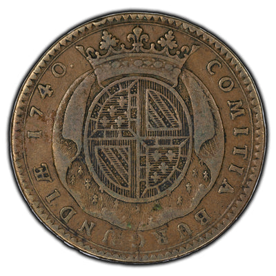 France Burgundy 1740 Louis XV Jeton Feu #9846