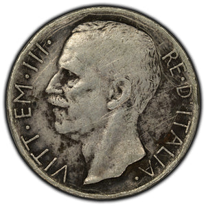 SOLD Italy 1927 10 Lire Silver Coin KM #68.1 - Scratches