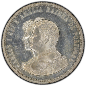 SOLD Portugal 1898 1000 Reis Silver Coin KM #539 - Cleaned
