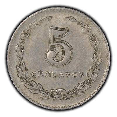 SOLD Argentina 1905 5 Centavos Coin KM #34