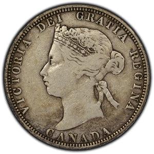SOLD Canada 1870 25 Cents Silver Coin - F-12