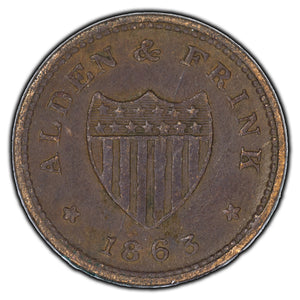 SOLD United States 1863 40 Mohawks Civil War Token NY #140a