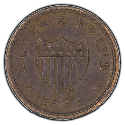 SOLD United States 1863 40 Mohawks Civil War Token NY #140a