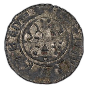 SOLD France 1285-1314 Philip IV Double Tournois Coin Dup #229A