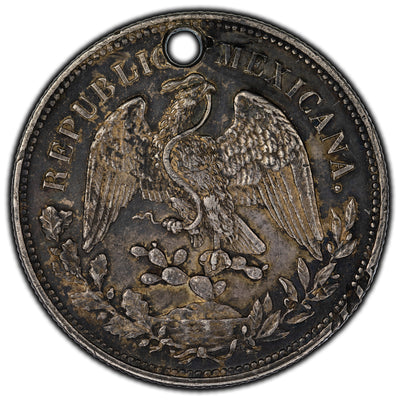 SOLD Mexico 1909 Peso Silver Coin KM #409 - Holed