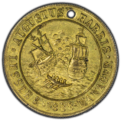 Great Britain Dury Lane Theatre 1888 The Armada Token
