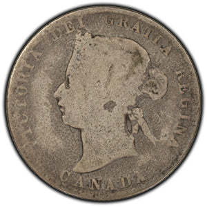 SOLD Canada 1872-H 25 Cents Silver Coin - Filler