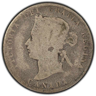 SOLD Canada 1872-H 25 Cents Silver Coin - Filler