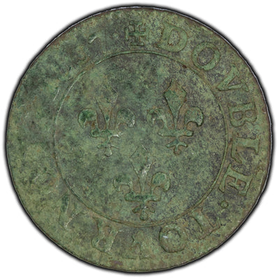SOLD France 1607A Henry IV Double Tournois Coin KM #16.1