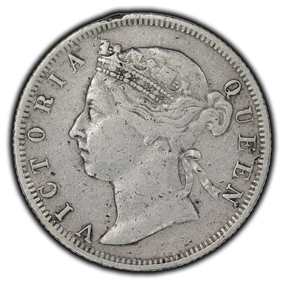 SOLD Straits Settlements 1900 20 Cents Silver Coin KM #12
