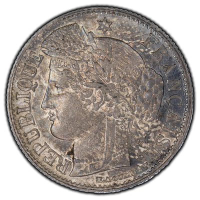 France 1850A 50 Centimes Silver Coin KM #769.1