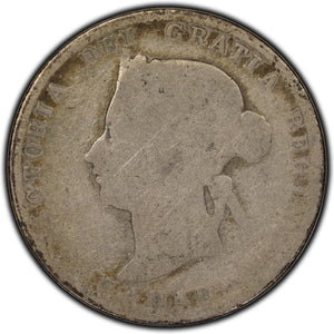 SOLD Canada 1880-H Narrow 0 25 Cents Silver Coin - Filler