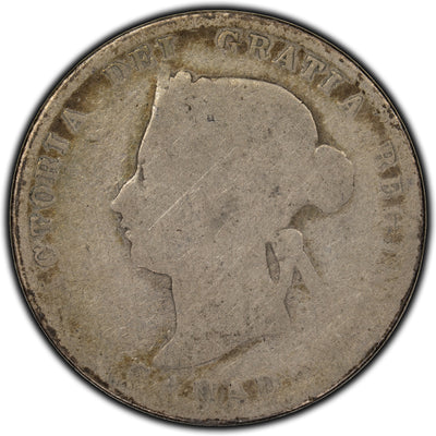 SOLD Canada 1880-H Narrow 0 25 Cents Silver Coin - Filler