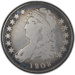SOLD United States 1808 50 Cents Capped Bust Half Dollar Coin - Obverse Graffiti