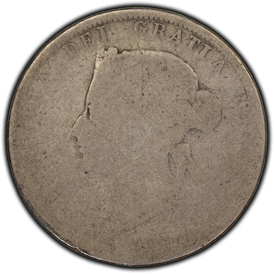 Canada 1880-H Wide 0 25 Cents Silver Coin - Filler