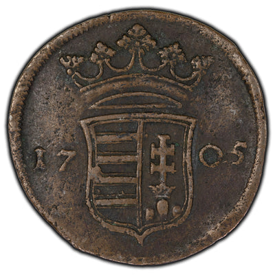 SOLD Hungary 1705 10 Poltura Coin KM #264.1