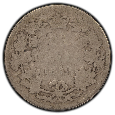 Canada 1880-H Wide 0 25 Cents Silver Coin - Filler