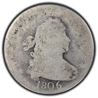 SOLD United States 1806 25 Cents Drapped Bust Quarter Silver Coin - Filler