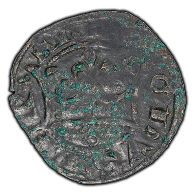 SOLD France 1322-1328 Charles IV Billon Double Parisis Coin Dup #244B