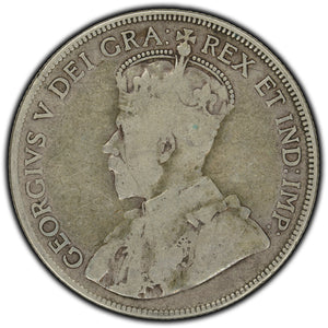 SOLD Canada 1929 50 Cents Silver Coin - VG-8