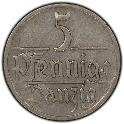 SOLD Danzig 1923 5 Pfennig Coin KM #142