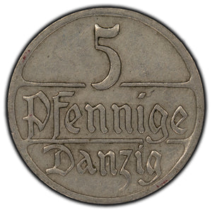 SOLD Danzig 1923 5 Pfennig Coin KM #142