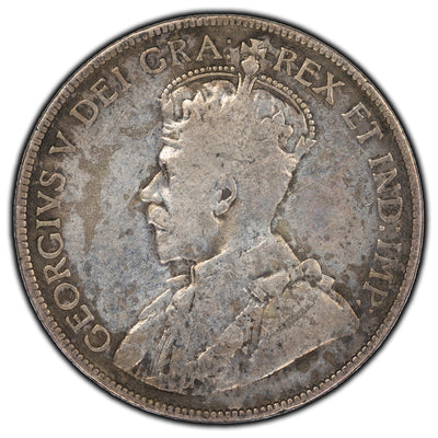 SOLD Canada 1920 Narrow 0 50 Cents Silver Coin - VG-8