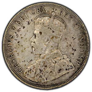 SOLD Canada 1936 50 Cents Silver Coin - F-12 (residue)