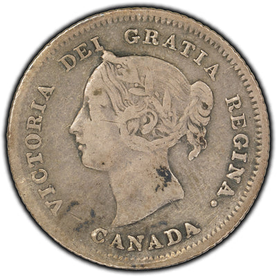 SOLD Canada 1880H Obverse #3 5 Cents Silver Coin - F-15