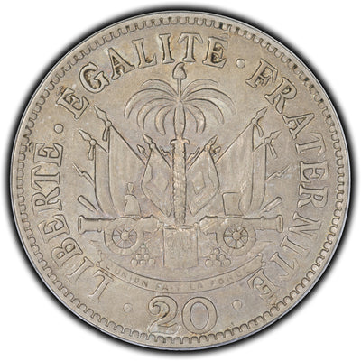 Haiti 1907 20 Centimes Coin KM #55