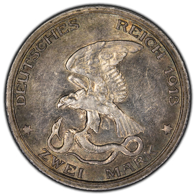 SOLD Germany 1913 2 Mark Silver Coin KM #532