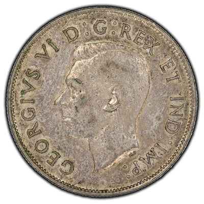SOLD Canada 1947 Maple Leaf 50 Cents Silver Coin - VF-20
