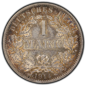 SOLD Germany 1914-A 1 Mark Silver Coin KM #14