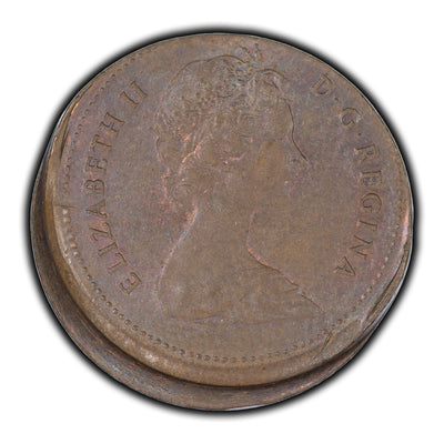 Canada 1981 1 Cent Coin - Off Struck Error