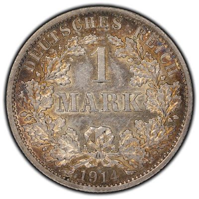 SOLD Germany 1914-A 1 Mark Silver Coin KM #14