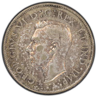 SOLD Canada 1947 Curved 7 50 Cents Silver Coin